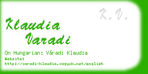 klaudia varadi business card