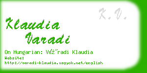 klaudia varadi business card